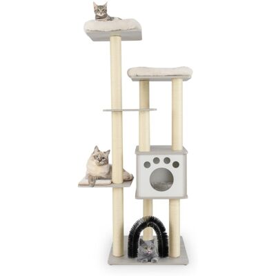 CostwayArbre à Chat 175CM à 6 Niveaux avec Niche et Coussin Amovible Grande Tour de Jeu pour Chat avec Poteaux en Sisal Gris - Publicité CostwayArbre à Chat 175CM à 6 Niveaux avec Niche et Coussin Amovible Grande Tour de Jeu pour Chat avec Poteaux en Sisal Gris - Publicité