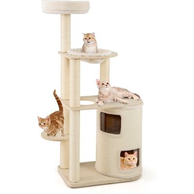 Arbre à Chats Costway 151cm - Condo Multi-Niveaux & Poteaux à Griffer - Publicité Arbre à Chats Costway 151cm - Condo Multi-Niveaux & Poteaux à Griffer - Publicité