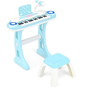 CostwayClavier Electronique Piano Pour Enfants 37 Touches-4 Effets de Percussion-8 Instruments Microphone Lumière 18 Mois + Bleu - Publicité CostwayClavier Electronique Piano Pour Enfants 37 Touches-4 Effets de Percussion-8 Instruments Microphone Lumière 18 Mois + Bleu - Publicité
