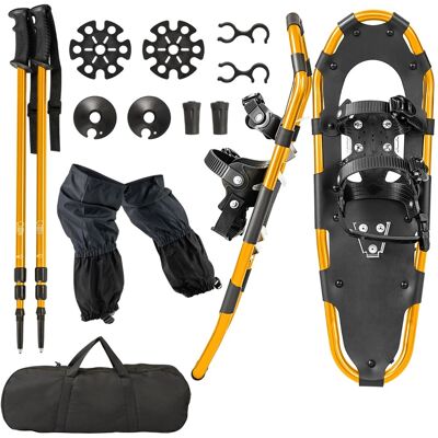 CostwayEnsemble de Raquettes Polyvalentes 63CM Raquettes Ergonomiques avec Système de Fixation Cadre en Aluminium Bâtons de Randonnée Or - Publicité CostwayEnsemble de Raquettes Polyvalentes 63CM Raquettes Ergonomiques avec Système de Fixation Cadre en Aluminium Bâtons de Randonnée Or - Publicité