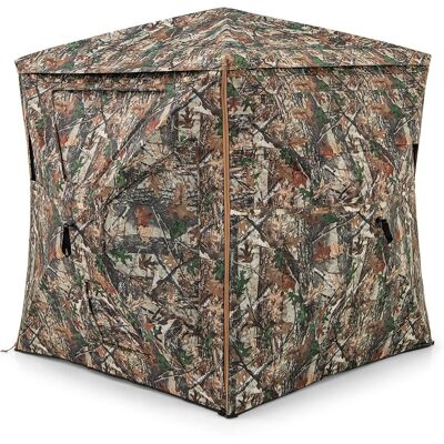 CostwayStore de Chasse Amovible 5 en 1 pour 2 à 3 Personnes Tente de Chasse Pop-Up Vue à 360° avec Puits de Lumière 148x148x164cm Camouflage - Publicité CostwayStore de Chasse Amovible 5 en 1 pour 2 à 3 Personnes Tente de Chasse Pop-Up Vue à 360° avec Puits de Lumière 148x148x164cm Camouflage - Publicité