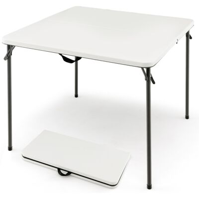 CostwayTable de Camping Pliante Table de Pique-Nique Portable avec Plateau en HDPE Résistant aux Intempéries et Cadre en Métal Antirouille Blanc - Publicité CostwayTable de Camping Pliante Table de Pique-Nique Portable avec Plateau en HDPE Résistant aux Intempéries et Cadre en Métal Antirouille Blanc - Publicité