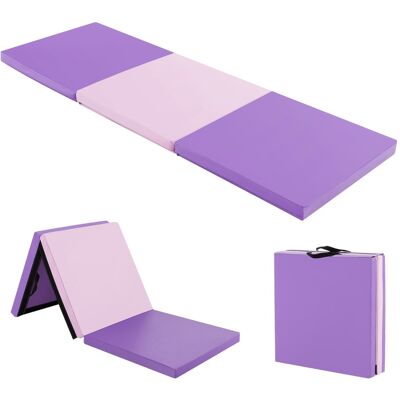 CostwayTapis d'Exercice Pliable en 3 Parties Tapis de Gymnastique Antidérapant avec 2 Poignées Tapis de Chute de Yoga Intérieure & Extérieure Violet Rose - Publicité CostwayTapis d'Exercice Pliable en 3 Parties Tapis de Gymnastique Antidérapant avec 2 Poignées Tapis de Chute de Yoga Intérieure & Extérieure Violet Rose - Publicité