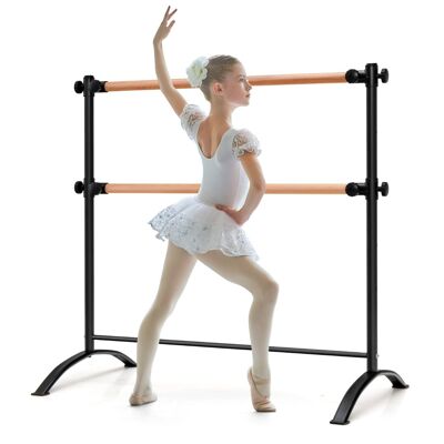 CostwayBarre de Danse Classique Double Autoportante 120 cm Hauteur Réglable Ø 38 mm en Bois de Hêtre Pose Libre pour Yoga Exercice Noir - Publicité CostwayBarre de Danse Classique Double Autoportante 120 cm Hauteur Réglable Ø 38 mm en Bois de Hêtre Pose Libre pour Yoga Exercice Noir - Publicité