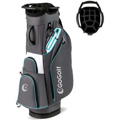 CostwaySac de Golf pour Chariot Sac de Golf Léger avec 14 Compartiments sur le Dessus Sac de Rangement Portable pour Clubs de Golf Gris - Publicité CostwaySac de Golf pour Chariot Sac de Golf Léger avec 14 Compartiments sur le Dessus Sac de Rangement Portable pour Clubs de Golf Gris - Publicité