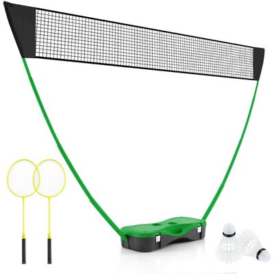 Costway - Portable Net Set - Vert - 2 Raquettes - Badminton Set - Publicité Costway - Portable Net Set - Vert - 2 Raquettes - Badminton Set - Publicité