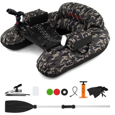 CostwayBateau de Pêche Gonflable Canot de Pêche Pneumatique avec Porte-Canne à Pêche Réglable Support d Hameçon Pagaie en Aluminium Camouflage - Publicité CostwayBateau de Pêche Gonflable Canot de Pêche Pneumatique avec Porte-Canne à Pêche Réglable Support d Hameçon Pagaie en Aluminium Camouflage - Publicité