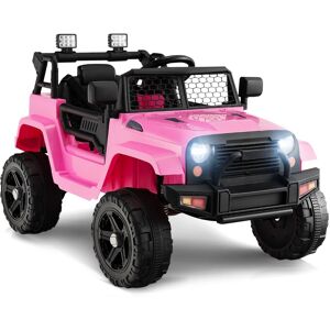 CostwayCamion Électrique pour Enfants 12V avec Batterie Télécommande Suspension à Ressort Phares Musique Port USB & Aux Rose - Publicité CostwayCamion Électrique pour Enfants 12V avec Batterie Télécommande Suspension à Ressort Phares Musique Port USB & Aux Rose - Publicité