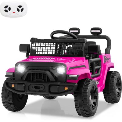 CostwayVoiture Camion 12V pour Enfants Véhicule Électrique à Batterie avec Télécommande 3 Vitesses Lumières LED Musique et Klaxon pour 3+ Ans Rose - Publicité CostwayVoiture Camion 12V pour Enfants Véhicule Électrique à Batterie avec Télécommande 3 Vitesses Lumières LED Musique et Klaxon pour 3+ Ans Rose - Publicité