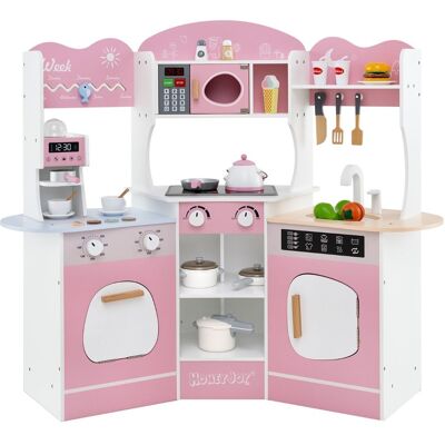 Costway - Wood Corner - Machine à Café - Lumières - Play Kitchen - Publicité Costway - Wood Corner - Machine à Café - Lumières - Play Kitchen - Publicité