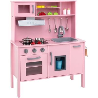CostwayCuisine Enfants en Bois 3-6 Ans 18 Accessoires avec Évier Micro-ondes Dispositif Anti-basculement Rose - Publicité CostwayCuisine Enfants en Bois 3-6 Ans 18 Accessoires avec Évier Micro-ondes Dispositif Anti-basculement Rose - Publicité
