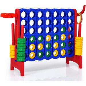 CostwayJeux Puissance 4 Géan Multifonction 3 en 1 avec Panier de Basket-ball Jeu d Anneaux au Côté avec 42 Anneaux Géants Rouge - Publicité CostwayJeux Puissance 4 Géan Multifonction 3 en 1 avec Panier de Basket-ball Jeu d Anneaux au Côté avec 42 Anneaux Géants Rouge - Publicité