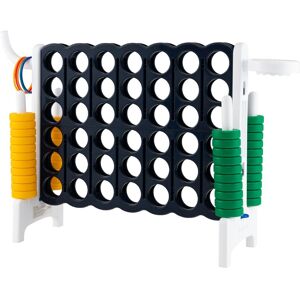 CostwayJeux Puissance 4 Géan Multifonction 3 en 1 avec Panier de Basket-ball Jeu d Anneaux au Côté avec 42 Anneaux Géants Blanc - Publicité CostwayJeux Puissance 4 Géan Multifonction 3 en 1 avec Panier de Basket-ball Jeu d Anneaux au Côté avec 42 Anneaux Géants Blanc - Publicité