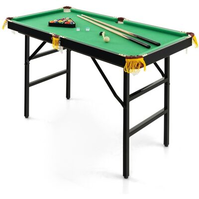 CostwayTable de Billard Pliable 122 Cm avec Ensemble D'accessoires Table de Jeu Billard Portable avec 2 Queues 2 Craies 16 Boules Vert - Publicité CostwayTable de Billard Pliable 122 Cm avec Ensemble D'accessoires Table de Jeu Billard Portable avec 2 Queues 2 Craies 16 Boules Vert - Publicité
