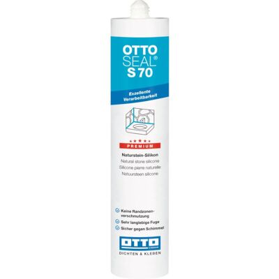 OTTOSEAL® Ottoseal S70 Le Silicone Pierre Naturelle Premium 310ml Joint Gris C71 - Publicité OTTOSEAL® Ottoseal S70 Le Silicone Pierre Naturelle Premium 310ml Joint Gris C71 - Publicité