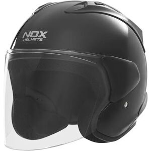 Casque moto jet Nox N 220S Noir M (57/58 cm) Unisex - Publicité Casque moto jet Nox N 220S Noir M (57/58 cm) Unisex - Publicité