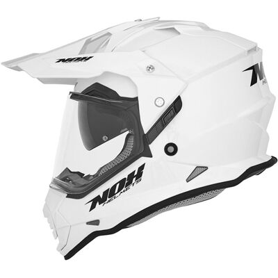Casque Enduro Blanc Nox - Polycarbonate, Visor Amovible - Publicité Casque Enduro Blanc Nox - Polycarbonate, Visor Amovible - Publicité