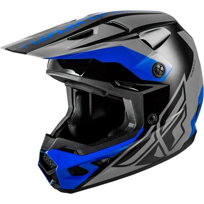 Casque moto cross Fly Racing Kinetic Crest Gris M (57/58 cm) Unisex - Publicité Casque moto cross Fly Racing Kinetic Crest Gris M (57/58 cm) Unisex - Publicité