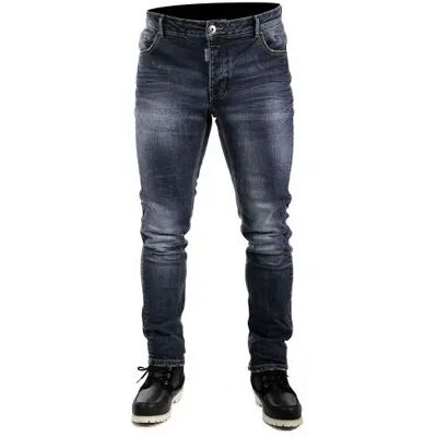 Pantalon Moto Bleu Derek Overlap - Protections de Genoux CE - Publicité Pantalon Moto Bleu Derek Overlap - Protections de Genoux CE - Publicité