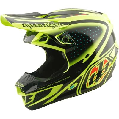 Casque moto cross Troy Lee Designs SE5 Polycarbonate MIPS Jaune XS (53/54 cm) Unisex - Publicité Casque moto cross Troy Lee Designs SE5 Polycarbonate MIPS Jaune XS (53/54 cm) Unisex - Publicité