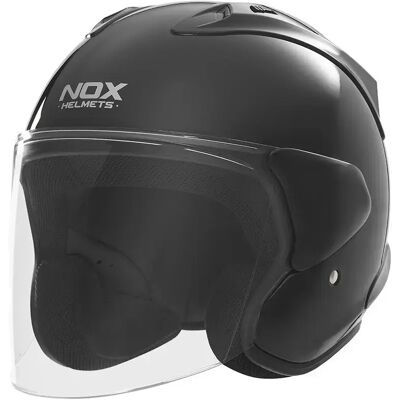 Casque moto jet Nox N 220S Noir L (59/60 cm) Unisex - Publicité Casque moto jet Nox N 220S Noir L (59/60 cm) Unisex - Publicité