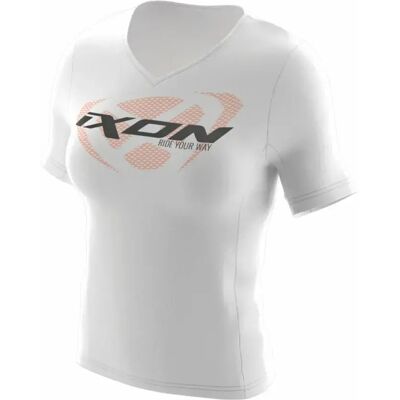 T-Shirt femme Ixon L - Blanc Orange - Publicité T-Shirt femme Ixon L - Blanc Orange - Publicité
