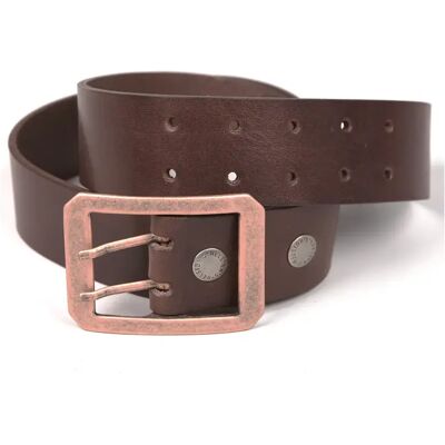 Ceinture moto cuir double d Helstons Marron 90 Unisex - Publicité Ceinture moto cuir double d Helstons Marron 90 Unisex - Publicité