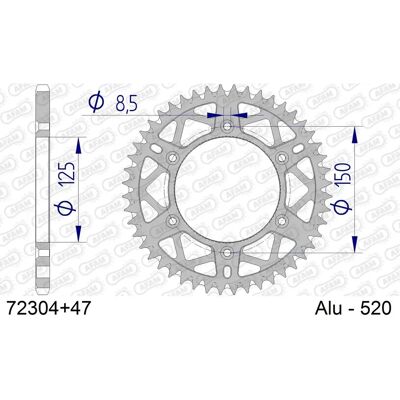 Couronne arrière auto-nettoyante en aluminium ultra-légère AFAM - Pièce de moto - Publicité Couronne arrière auto-nettoyante en aluminium ultra-légère AFAM - Pièce de moto - Publicité
