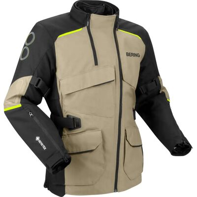 Veste moto Bering Brisbane GTX Beige S Unisex - Publicité Veste moto Bering Brisbane GTX Beige S Unisex - Publicité
