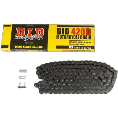 Chaîne à rouleaux moto D.I.D 420D(B&B) X 112 Mail. Rj Doré 112 maillons Unisex - Publicité Chaîne à rouleaux moto D.I.D 420D(B&B) X 112 Mail. Rj Doré 112 maillons Unisex - Publicité
