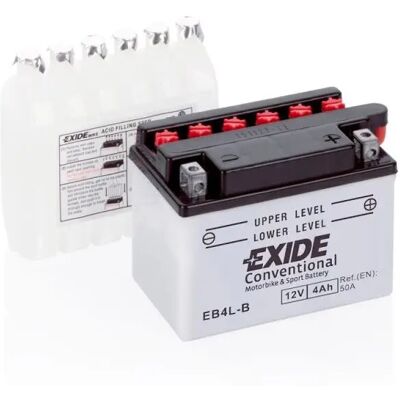 Batterie Moto Exide EB4L-B 12V - 4Ah/50A - Publicité Batterie Moto Exide EB4L-B 12V - 4Ah/50A - Publicité