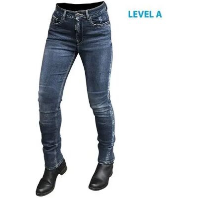 Jeans moto femme Overlap Jessy - Bleu - Slim, CE Niveau 2 - Publicité Jeans moto femme Overlap Jessy - Bleu - Slim, CE Niveau 2 - Publicité
