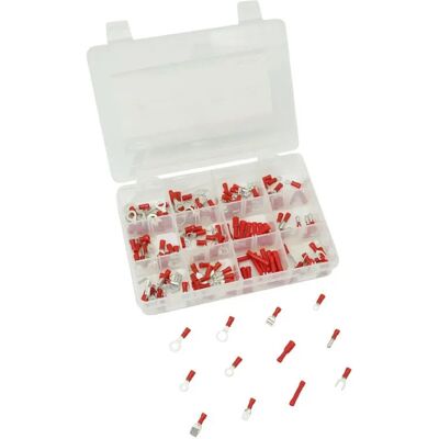 Coffret de 165 cosses pour câble électrique pre-isolee universelle P2R Rouge 0,5/1,5 mm² Unisex - Publicité Coffret de 165 cosses pour câble électrique pre-isolee universelle P2R Rouge 0,5/1,5 mm² Unisex - Publicité