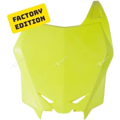 Plaque Numéro Jaune Fluorescente Racetech - Plaque pour Suzuki RMZ 250/450 - Publicité Plaque Numéro Jaune Fluorescente Racetech - Plaque pour Suzuki RMZ 250/450 - Publicité