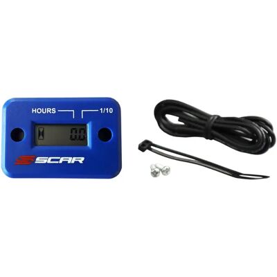 Compteur moto d'heure filaire avec velcro Scar Bleu TU Unisex - Publicité Compteur moto d'heure filaire avec velcro Scar Bleu TU Unisex - Publicité