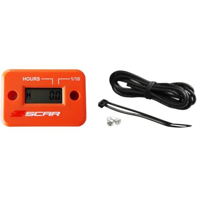 Compteur moto d'heure filaire avec velcro Scar Orange TU Unisex - Publicité Compteur moto d'heure filaire avec velcro Scar Orange TU Unisex - Publicité