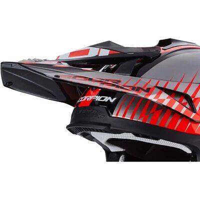 Visière casque de moto Scorpion VX-15 Evo Air Peak Sin Noir TU Unisex - Publicité Visière casque de moto Scorpion VX-15 Evo Air Peak Sin Noir TU Unisex - Publicité