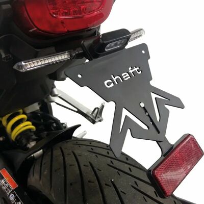 Support de plaque Chaft CB 650R 2019-2020 Noir TU Unisex - Publicité Support de plaque Chaft CB 650R 2019-2020 Noir TU Unisex - Publicité
