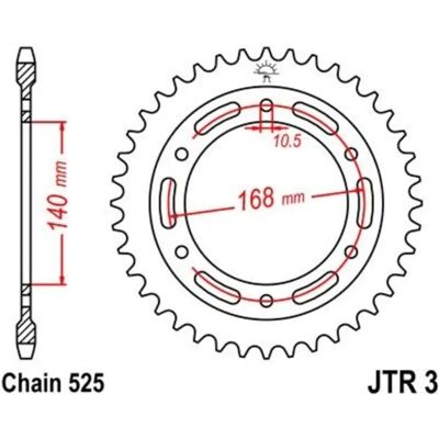 Couronne moto en acier standard JT Sprockets 525 BMW F 800 R ABS (0B54) Noir 47T Unisex - Publicité Couronne moto en acier standard JT Sprockets 525 BMW F 800 R ABS (0B54) Noir 47T Unisex - Publicité