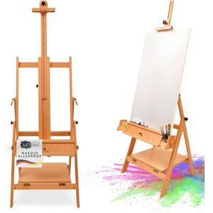 Artina Napoli Chevalet Bois de Hêtre avec 2 Tiroirs - Chevalet Peinture Stable Facile à Monter Hauteur & Inclinaison Réglable Marron - Publicité Artina Napoli Chevalet Bois de Hêtre avec 2 Tiroirs - Chevalet Peinture Stable Facile à Monter Hauteur & Inclinaison Réglable Marron - Publicité