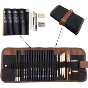 Ensemble de dessin - Heureux dacheter - 30 pièces - Crayons gomme stylos - Sac inclus - Mixte Marron - Publicité Ensemble de dessin - Heureux dacheter - 30 pièces - Crayons gomme stylos - Sac inclus - Mixte Marron - Publicité