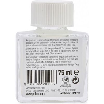 Peinture Vernis Acrylique Brillant - Pébéo - 75 ml - Blanc - Phase Aqueuse - Mixte Blanc - Publicité Peinture Vernis Acrylique Brillant - Pébéo - 75 ml - Blanc - Phase Aqueuse - Mixte Blanc - Publicité