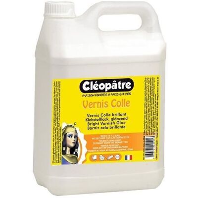 Vernis Colle Brillant - CLEOPATRE - 5 kg - Aspect brillant - Sèche rapidement - Idéal pour le serviettage - Publicité Vernis Colle Brillant - CLEOPATRE - 5 kg - Aspect brillant - Sèche rapidement - Idéal pour le serviettage - Publicité
