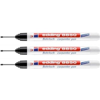 Marqueurs de Précision EDDING 8850 - Lot de 3 - Pointe Fibre Extra Longue Noir 1 mm Noir - Publicité Marqueurs de Précision EDDING 8850 - Lot de 3 - Pointe Fibre Extra Longue Noir 1 mm Noir - Publicité
