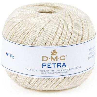Pelote de laine - 100% coton - Ecru - DMC - Petra - Longues fibres Beige - Publicité Pelote de laine - 100% coton - Ecru - DMC - Petra - Longues fibres Beige - Publicité