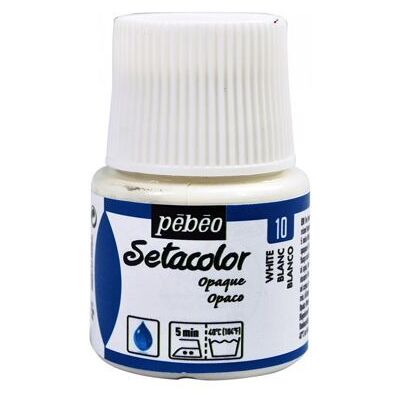Peinture textile - Pébéo - Setacolor opaque - Blanc N°10 - 45ml - Couleurs intenses et couvrantes Blanc - Publicité Peinture textile - Pébéo - Setacolor opaque - Blanc N°10 - 45ml - Couleurs intenses et couvrantes Blanc - Publicité