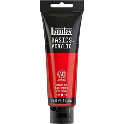 Peinture acrylique - LIQUITEX - Basics Rouge Pyrrole - 118 ml - Finition satinée - Fort pouvoir couvrant - Diluable à leau Rouge - Publicité Peinture acrylique - LIQUITEX - Basics Rouge Pyrrole - 118 ml - Finition satinée - Fort pouvoir couvrant - Diluable à leau Rouge - Publicité