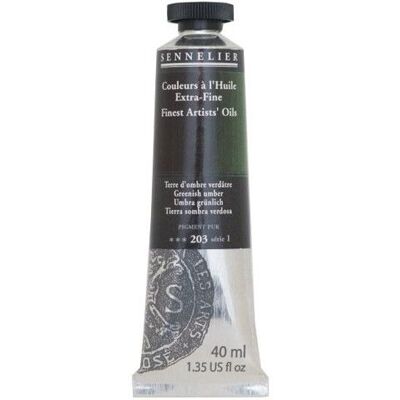 Couleurs à lhuile - Sennelier - Vertish Terre dombre - 40ml - Pigments naturels - Finition satinée Vert - Publicité Couleurs à lhuile - Sennelier - Vertish Terre dombre - 40ml - Pigments naturels - Finition satinée Vert - Publicité