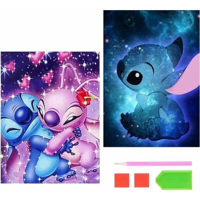 FREOSEN Kit de Peinture Diamant 5D - DIY - Stitch - Multicolore - Pour Adultes et Enfants - Décoration Murale Bleu - Publicité FREOSEN Kit de Peinture Diamant 5D - DIY - Stitch - Multicolore - Pour Adultes et Enfants - Décoration Murale Bleu - Publicité