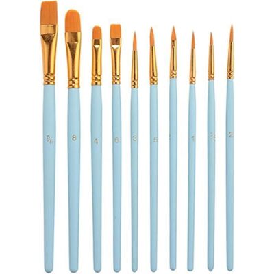 QJRRX 10 Pièces Pinceaux PeinturePinceaux Peinture AcryliqueNylon Pinceau Artiste Plume LissePinceaux de Peinture à lhuile - Publicité QJRRX 10 Pièces Pinceaux PeinturePinceaux Peinture AcryliqueNylon Pinceau Artiste Plume LissePinceaux de Peinture à lhuile - Publicité